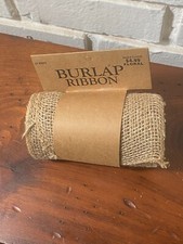 5 1/2" Natural Wired Burlap Ribbon 15'