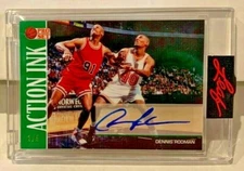 Dennis Rodman 2021 Leaf Pro Set Action Ink Emerald Autograph Auto #d 2/5 - BULLS