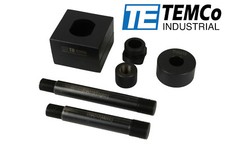 NEW TEMCo Double D Punch Die Set 1-3/8" x 1-1/8" Knockout Hole w/ Case
