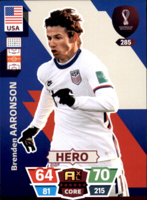 Adrenalyn XL WM 2022 Qatar Trading Card Nr 285 - Brenden Aaronson - Hero