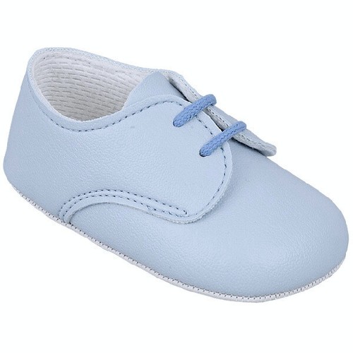 Hermoso Bebé Niño Azul Suave Suela Cordones Zapatos Cochecito Recién Nacido  A 18 | eBay