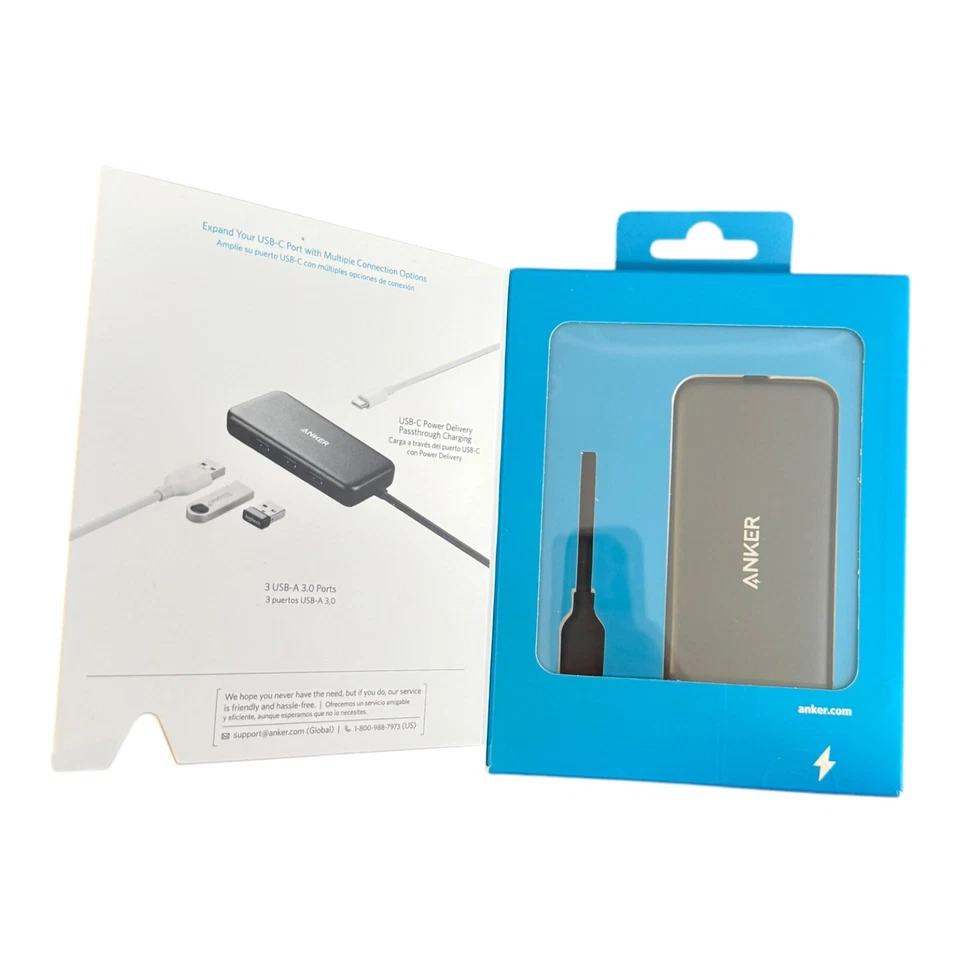Anker 4-in-1 USB-C Hub A8321 3 USB-A + USB-C 5Gbps 60W Power Delivery NEW - Image 3 of 3