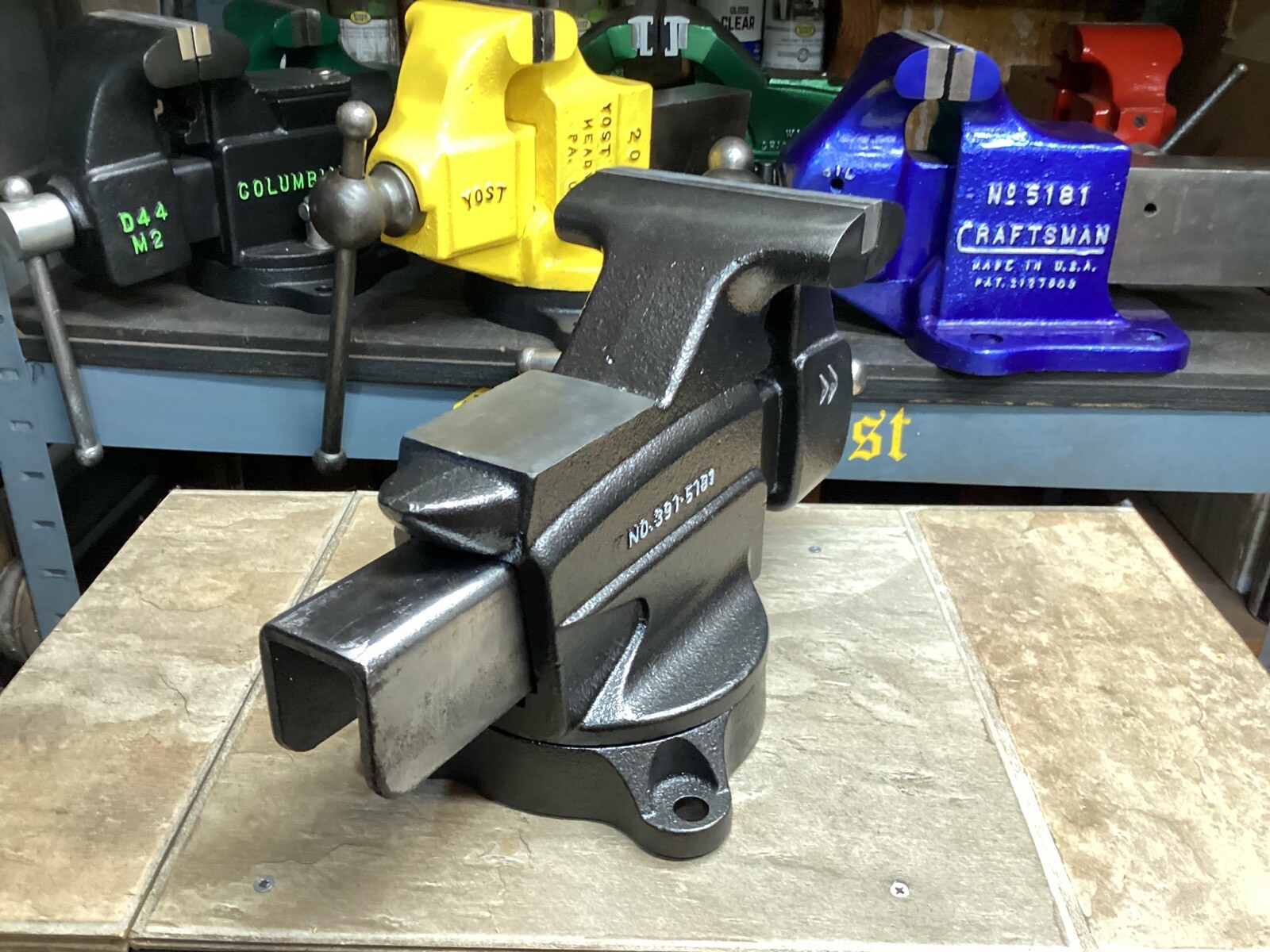 RESTORED VINTAGE CRAFTSMAN BENCH VISE 5 In JAWS 38 Lbs eBay