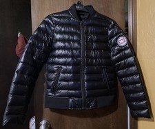 New Gianni Bini Performance Black Quilted Puffer Coat Junior Girls Sz M W/ Patch