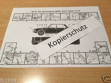 BMW 2500, 2800, 3.0 S, 3.0 Si, 3.3 LI, E3 - Tectyl ML Piano di tenuta cavità