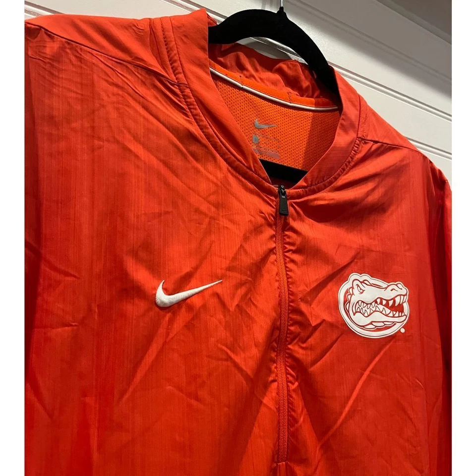 Nike Florida Gators Lightweight Half-Zip Windbreaker Jacket Orange Team Gear L - Image 4 of 4