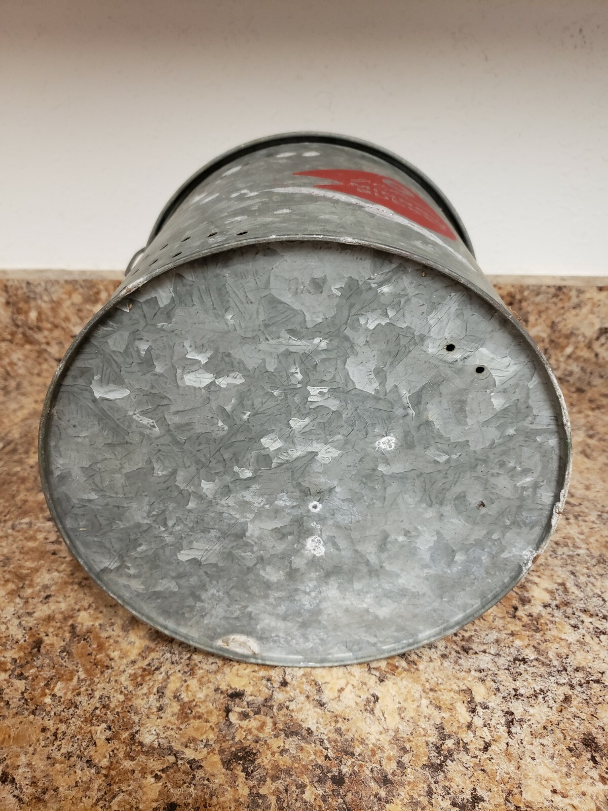 Vintage JC Higgins Sears and Roebuck Galvanized Metal Minnow Bucket