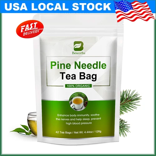 Natural Wild Pine Needle Tea 42Bags, Vitamin A&C,Improve Immunity,Antioxidant