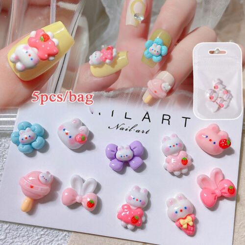 Cute Nail Art Nail Rabbit Jewelry Nail Resin Jewelry Nail Decoration Accessorie+ - Picture 1 of 35