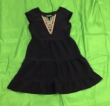 Girls Size 10/12 Large Blue Dress