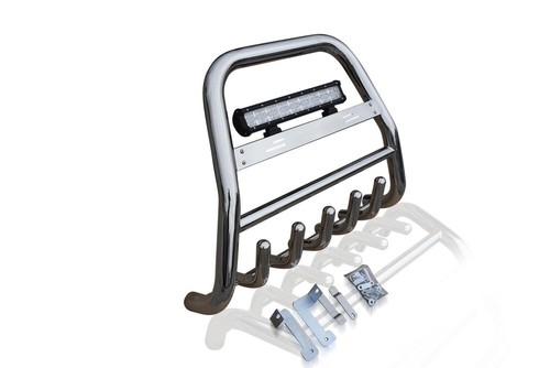 High Bull Bar + LED bar To Fit Mitsubishi L200 2015 - 2019 Detachable Name Plate - Picture 6 of 7