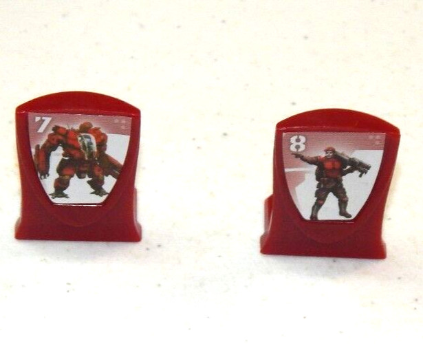 2011 Stratego Board Game Replacement Major # 7 & Colonel # 8 Red Pieces Only