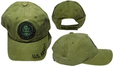United States U.S. Army Emblem Olive Green Cotton Embroidered Cap Hat - Licensed