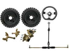 2pc 6" 4.10-6 Tire Rim Wheel  Steering Gear Rack Shaft for ATV Trike