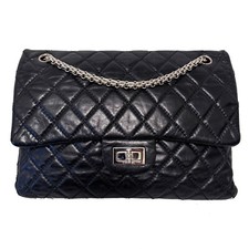 CHANEL Reissue 255 Distressed Washed Leather Double Flap Bag
