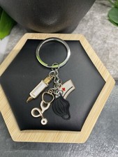 3 Silver-Tone 4 PC Nurse Medical Charm Keychain New Free Ship B4207