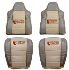 2003-2004 Ford Excursion full front Complete Vinyl Seat Covers 2 Tone Tan