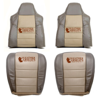 2003-2004 Ford Excursion full front Complete Vinyl Seat Covers 2 Tone Tan