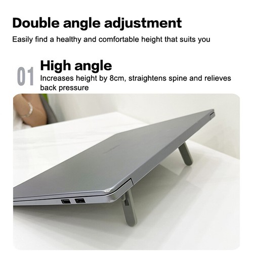 Macbook Pro Notebook Cooling Pad Universal Invisible Laptop Bracket Stands _ou - Photo 6/16