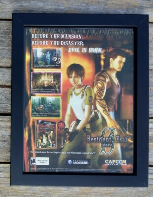 Resident Evil Zero Gamecube Art Video Game Framed Vintage Print Ad/Poster 