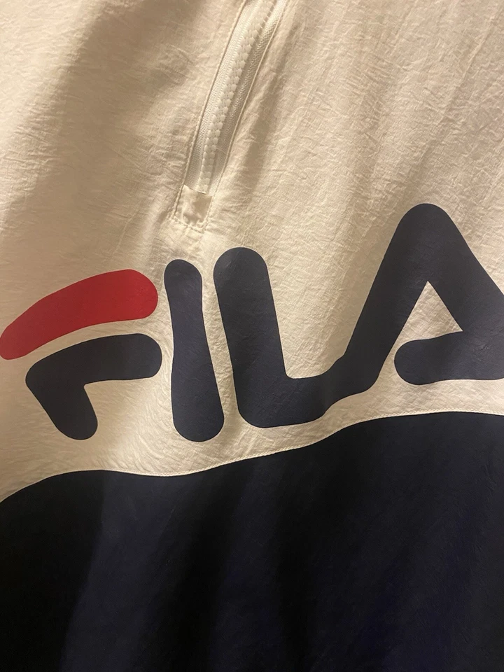 Vintage Fila Capucha Rojo Blanco Azul Talla XXL Foto 3 de 4