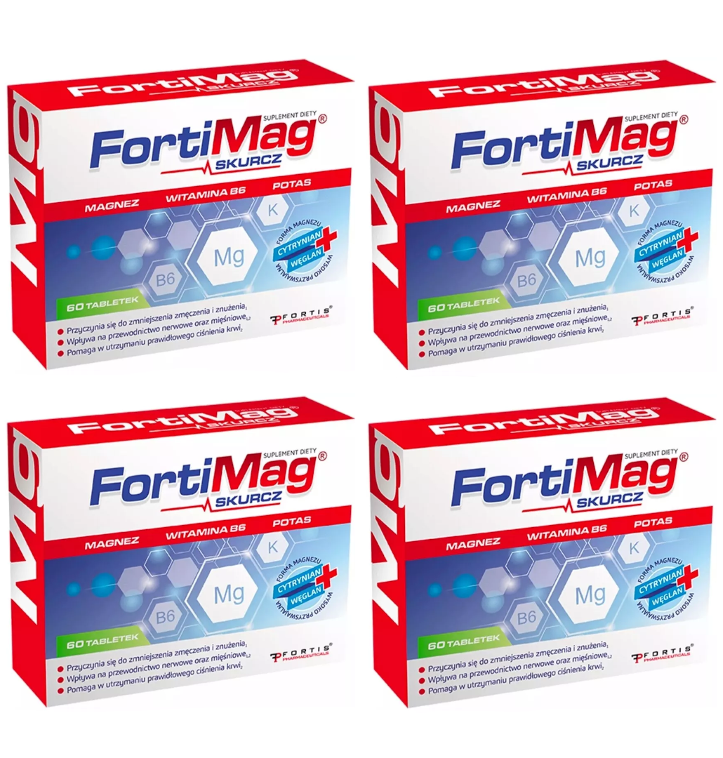 (Einheit/0,12€) 4 x FORTIS PHARMACEUTICALS Fortimag 4 x 60 Tabletten D/S