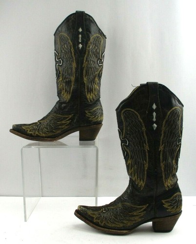Cross Angel Wings Western Boots Size 