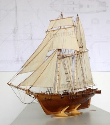Harvey Sailboat Scale 1:50 921mm 36.2'' Wood Model Ship Kit Boat Kit