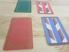 Lot of 4 Single Swap Stylized Playing Card Cards Blue Green Orange
