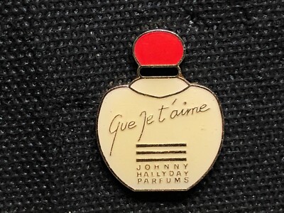ENAMEL JOHNNY HALLYDAY GOLD VERSION PERFUME FORMULA PARIS pin pins