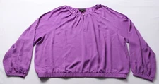 Bold Elements Women's Keyhole Neck Long Sleeve Blouse BL1 Exotic Purple Size 1X