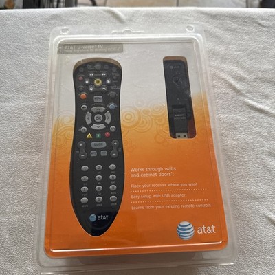 AT&T U-Verse TV Point Anywhere RF Remote Control Kit - Black (50041) USED