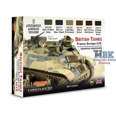 LIFECOLOR LC-CS44 British Tanks Set 2 Europe France UK 1936-45