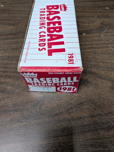 1981 Fleer Baseball Vending Box Original Condition 500 Cards Loaded w/ Stars, RC