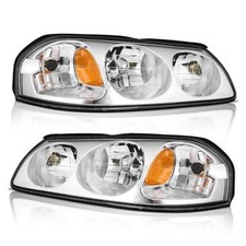 Headlights OE Replacement 1-Clear Lens I Chrome Housing I Amber Reflector