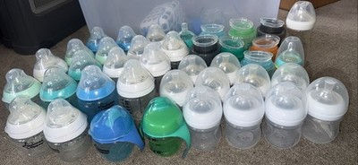 Philips Avent, Tommee Tippee, Nuk Bottles Lot Of 39 Cleaned & Sanitized