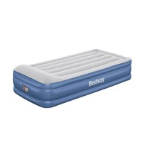 Inflatable Airbed Bestway Tritech Home Twin Sized Air Mattress with Air Pump