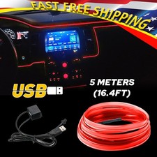 5m Red Usb Led Car Auto Interior Decor Atmosphere Wire Strip Light Accessories 5m Red Usb Led Car Auto Interior Decor Atmosphere Wire Strip Light Accessories