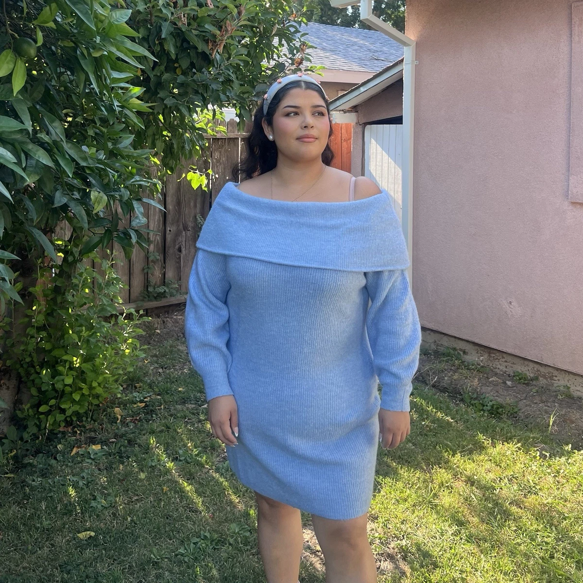 h&m off the shoulder dress blue Women's for sale Womens dresses Color:Scarlet Sketch Wide foldover at the subcapsule- Off Shoulder Black Velvet