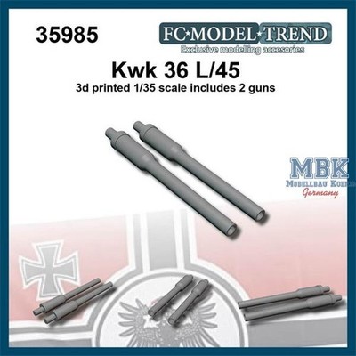 FC MODEL TREND FCMT35985 KwK36 L/45 gun barrel, 2 units