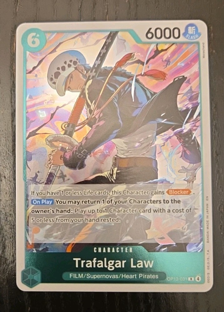 Trafalgar Law OP13-031 Foil Rare ONE PIECE Card Carrying On His Will