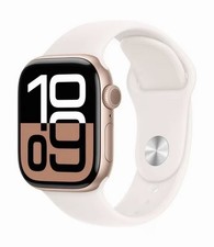 Apple Watch Series 10 GPS 42mm S/M Smartwatch w/Rose Gold Aluminium Case New NIB