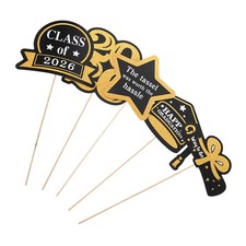  1 Set Gold Graduation Decorations - Class of 2026 Table Decor Congrats Grad