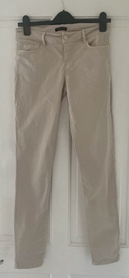 Massimo Dutti, Beige Skinny Fit Chino Style Trousers, Small