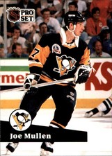 Joe Mullen 1991-92 Pro Set #191 Pittsburgh Penguins FREE SHIPPING AutographDen