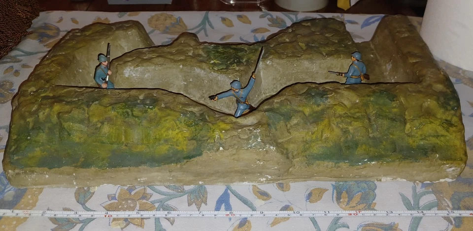 JOUET DIORAMA DECOR TRANCHEE POUR SOLDAT QUIRALU STARLUX MILITAIRE DE GUERRE RAR - Photo 4/4