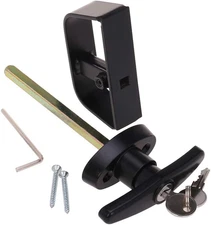 4½" T-Handle Shed Door Lock Handle with Lock Keyed Alike Garage T Handle Shed La