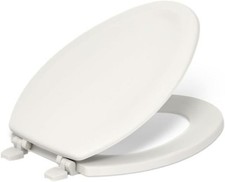 KOHLER 4647-96 Stonewood Toilet Seat Elongated, Wood Toilet Seat