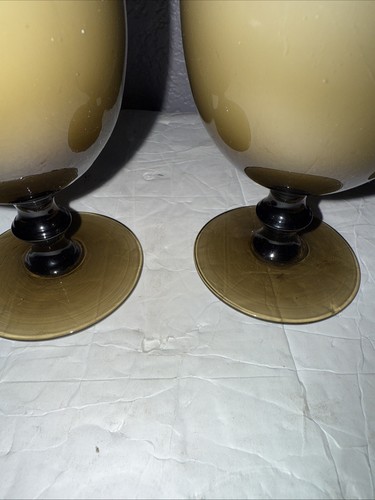 Four Vintage Carlo Moretti Taupe Murano Cocktail Glasses Mid Century Italy - Picture 13 of 14