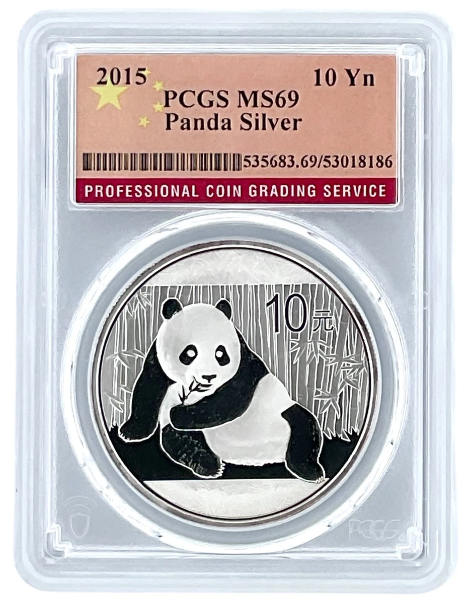 Chinese Panda MS 69 PCGS Certified Silver Bullion Coins for sale